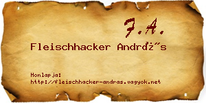 Fleischhacker András névjegykártya